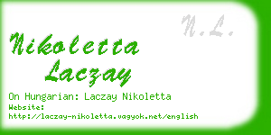 nikoletta laczay business card